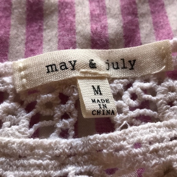 Woven lace festival boho crop tank May & July M - Picture 3 of 4